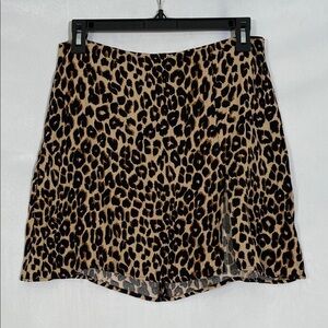 Reformation Leopard Print Mini Skirt